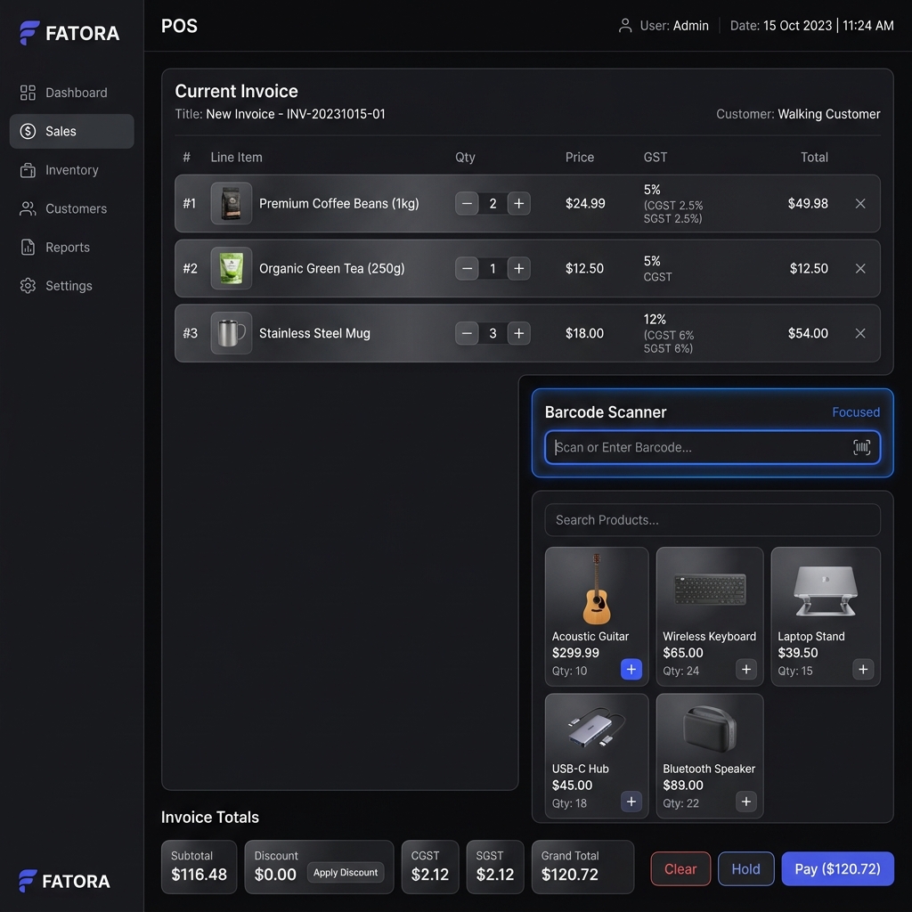 Fatora — Desktop POS Billing Application